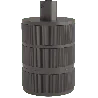 Calex | Lamphouder | E27 fitting | Aluminium | 3-rings model | Mat Parel Zwart | Ronde kabelklem | 60W
