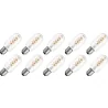 Lighto | LED filament | Grote fitting E27 | Buislamp | Helder | 45mm | 5W | 10 stuks