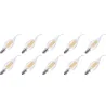 Lighto | LED filament | Kleine fitting E14 | Kaarslamp tip | Helder | 35mm | 4W | 10 stuks