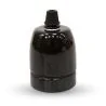 Fitting porselein E27 zwart