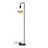 Calex | U-Line Vloerlamp | Zwart | E27 fitting | Met aan/uit schakelaar | Max. 1x60W | H155cm | 180cm kabel