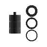 Calex | Lamphouder | E27 fitting | Aluminium | 3-rings model | Mat Zwart | 60W