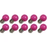 Lighto | LED lamp | Grote fitting E27 | Kogellamp | Paars | 45mm | 1W | 10 stuks