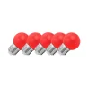 Lighto | LED lamp | Grote fitting E27 | Rood | Kogellamp | 45mm | 1.5W | Dimbaar | 5-pack | Geschikt voor prikkabel