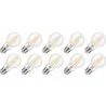 Lighto | LED filament | Grote fitting E27 | Standaardlamp | Helder | 60mm | 8W | 10 stuks