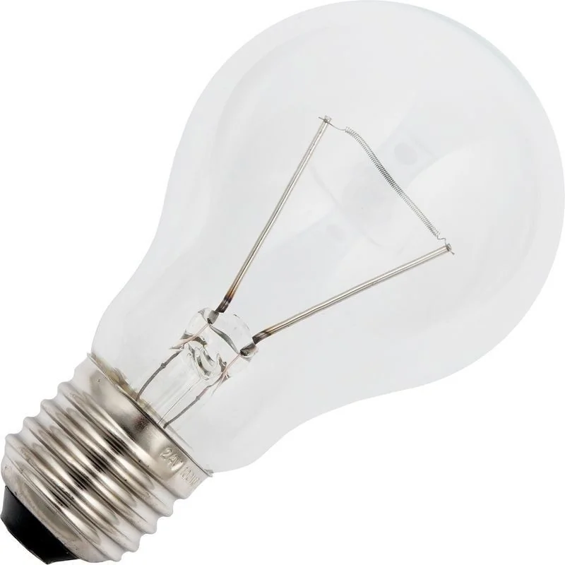 Gloeilamp | Grote fitting E27 | Standaardlamp | Helder | 60mm | 40W | 42V